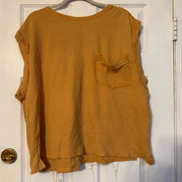 We The Free Tops - We The Free Mustard Muscle Tee